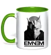 Чашка с цветной ручкой Eminem чорно-білий Зеленый фото