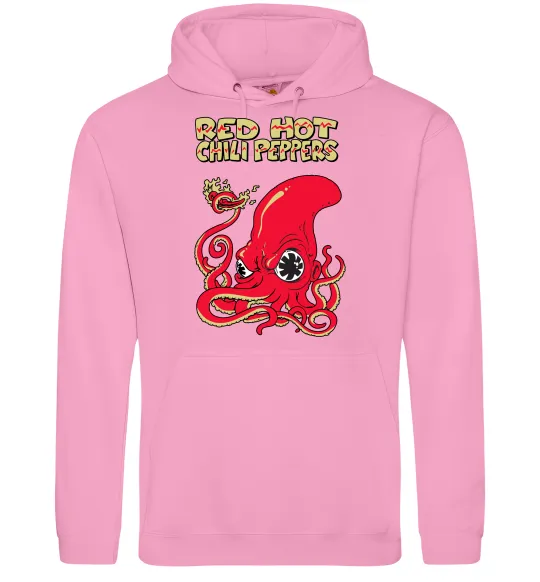 Мужская толстовка (худи) Red Hot Chili Peppers octopus Розовый фото