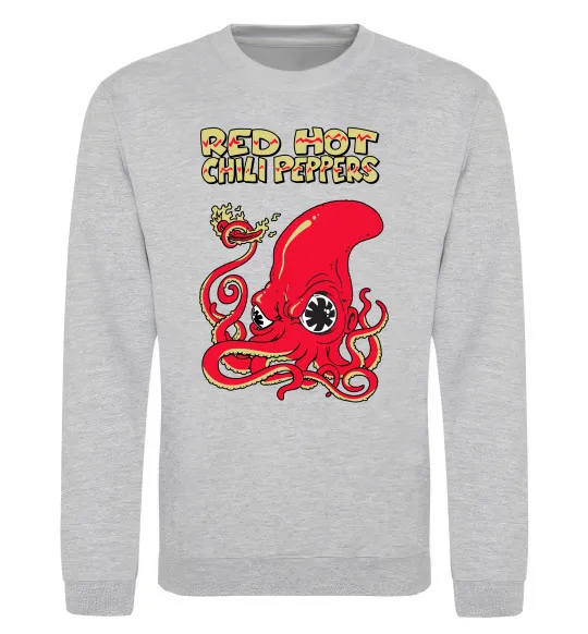 Свитшот Red Hot Chili Peppers octopus Серый меланж фото
