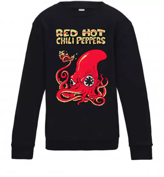 Детский Свитшот Red Hot Chili Peppers octopus Черный фото