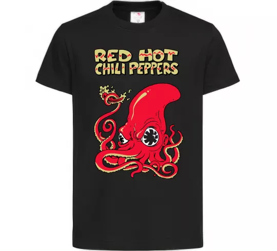 Детская футболка Red Hot Chili Peppers octopus Черный фото