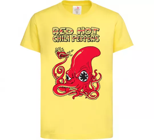 Детская футболка Red Hot Chili Peppers octopus Лимонный фото