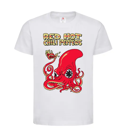 Детская футболка Red Hot Chili Peppers octopus Белый фото