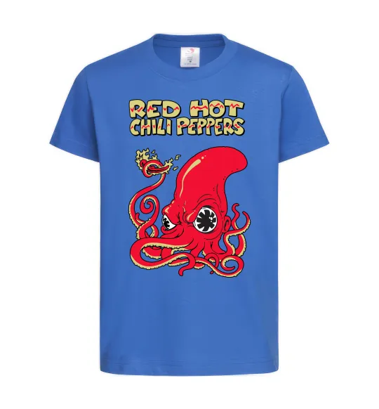 Детская футболка Red Hot Chili Peppers octopus Ярко-синий фото