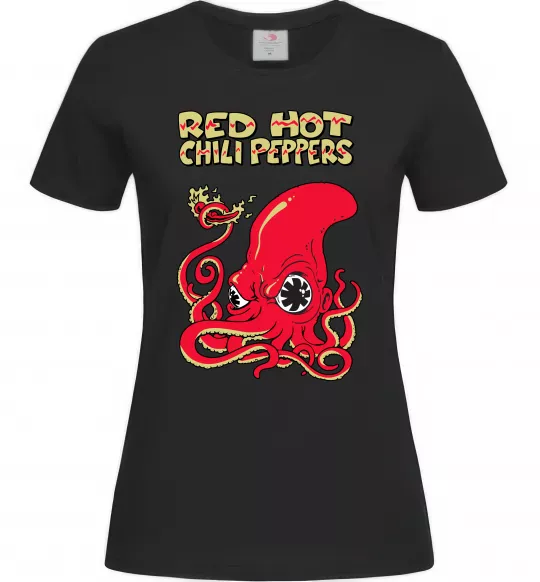 Женская футболка Red Hot Chili Peppers octopus Черный фото