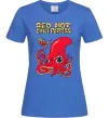 Женская футболка Red Hot Chili Peppers octopus Ярко-синий фото