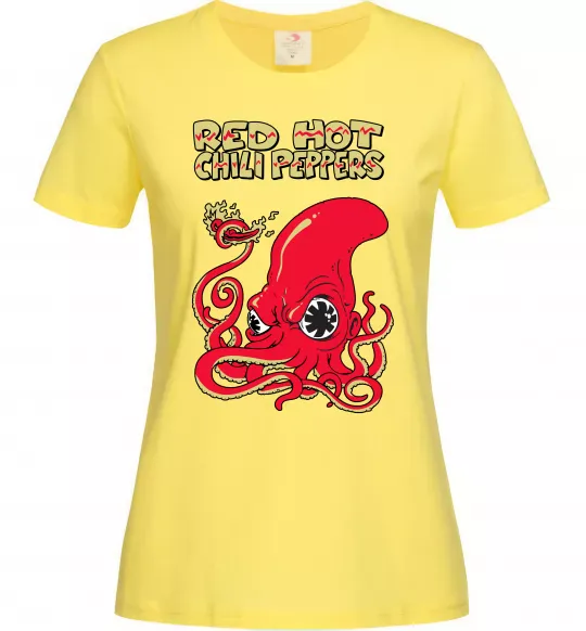 Женская футболка Red Hot Chili Peppers octopus Лимонный фото