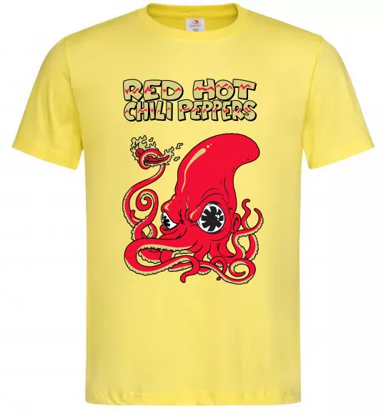 Мужская футболка Red Hot Chili Peppers octopus Лимонный фото