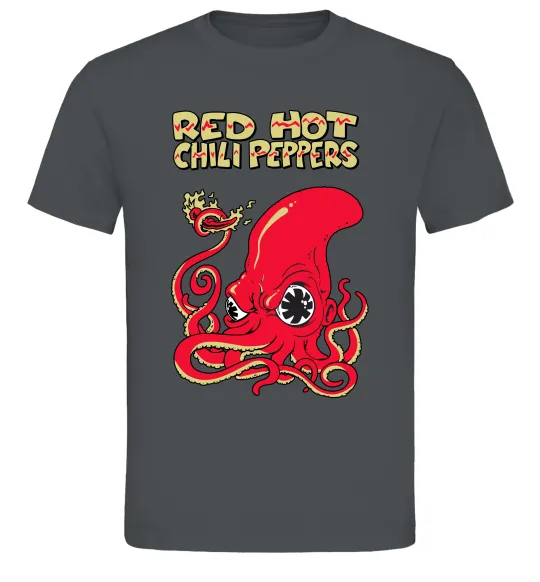 Мужская футболка Red Hot Chili Peppers octopus Графит фото