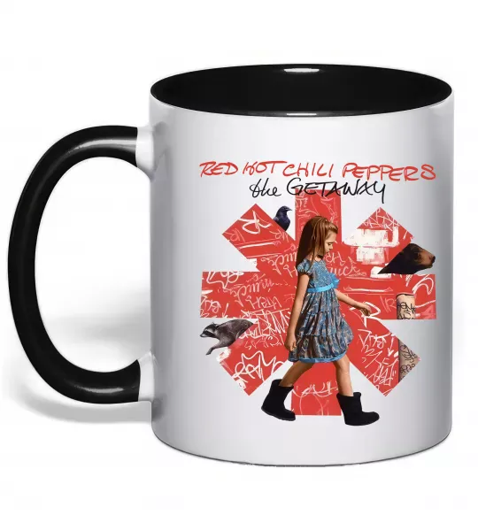 Чашка с цветной ручкой Red Hot Chili Peppers the getaway Черный фото