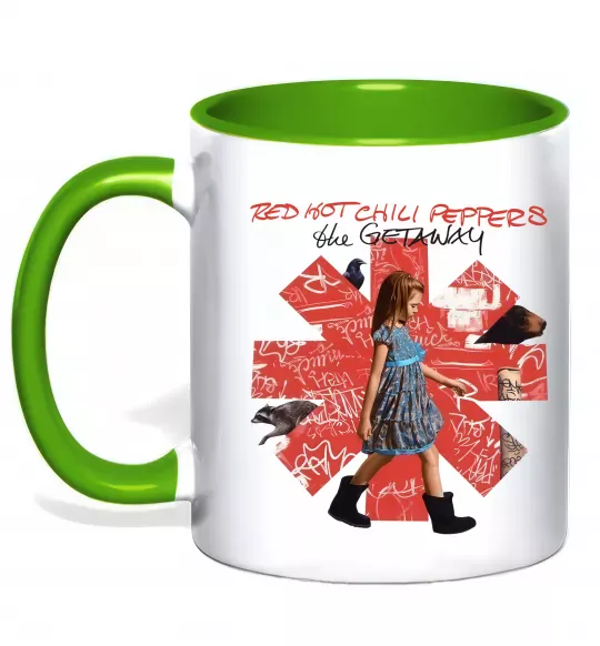 Чашка с цветной ручкой Red Hot Chili Peppers the getaway Зеленый фото
