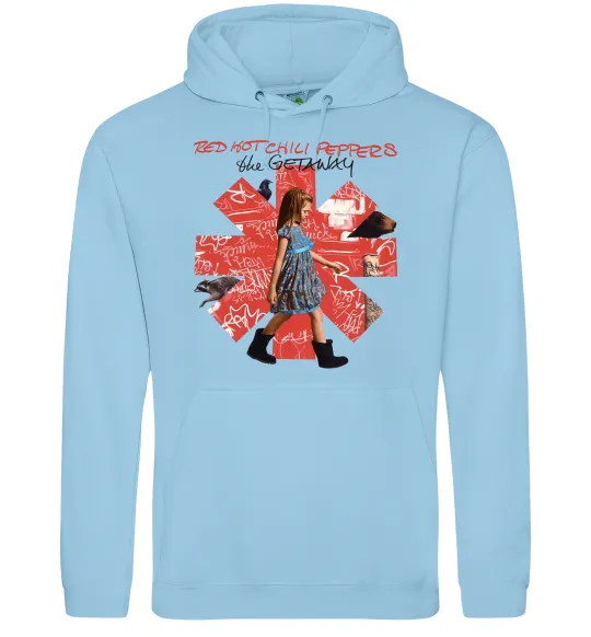 Женская толстовка (худи) Red Hot Chili Peppers the getaway Голубой фото