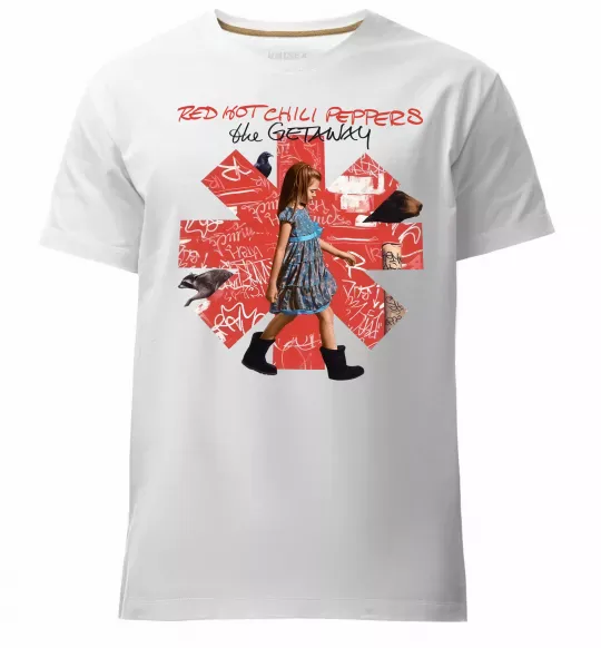 Мужская премиум футболка Red Hot Chili Peppers the getaway Белый фото