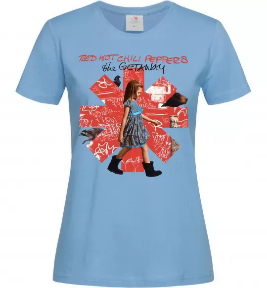 Жіноча футболка Red Hot Chili Peppers the getaway Блакитний фото