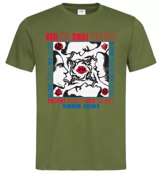 Чоловіча футболка Blood sugar sex magik Оливковий фото