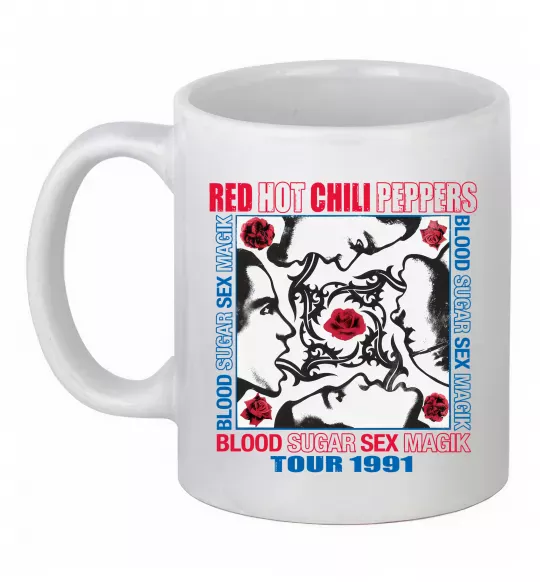 Чашка керамическая Blood sugar sex magik Белый фото
