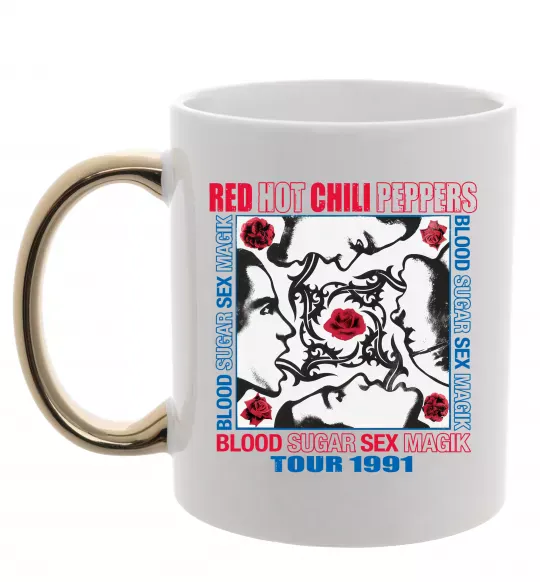 Чашка с цветной ручкой Blood sugar sex magik Золото фото