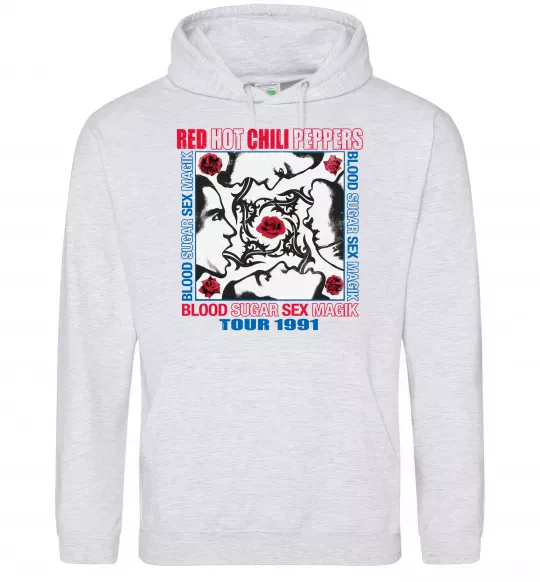 Женская толстовка (худи) Blood sugar sex magik Серый меланж фото