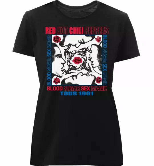 Жіноча преміум футболка Blood sugar sex magik Чорний фото