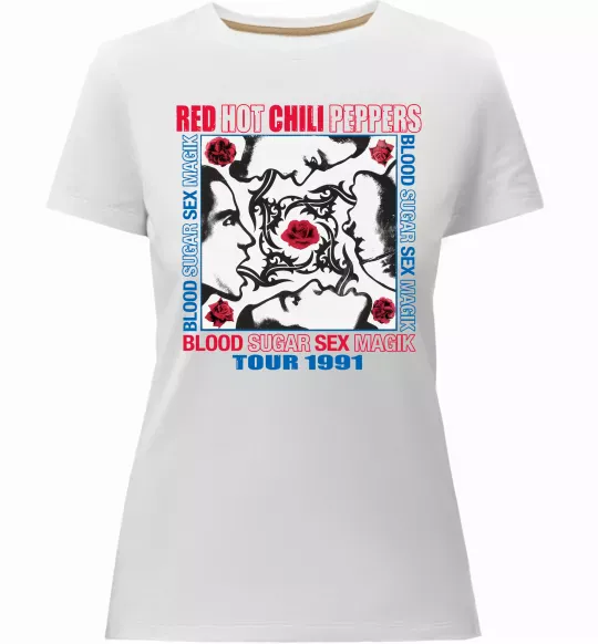 Жіноча преміум футболка Blood sugar sex magik Білий фото