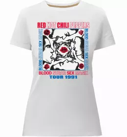 Женская премиум футболка Red hot chilly pappers Белый фото