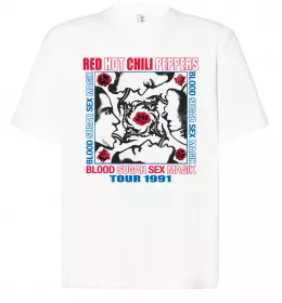 Футболка Оверсайз Red hot chilly pappers Белый фото