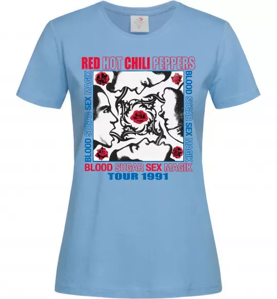 Жіноча футболка Blood sugar sex magik Блакитний фото