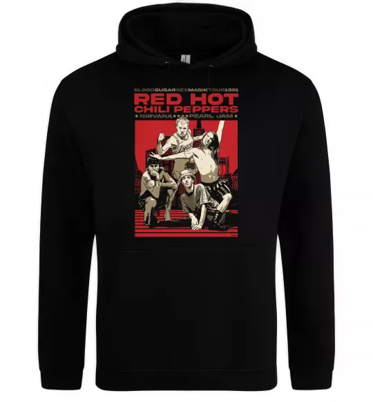 Чоловіча толстовка (худі) RHCP 1991 tour Чорний фото