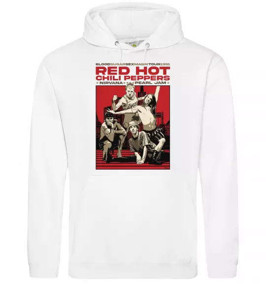 Чоловіча толстовка (худі) RHCP 1991 tour Білий фото