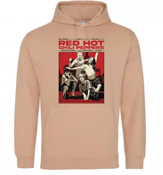 Жіноча толстовка (худі) RHCP 1991 tour Пісочний фото