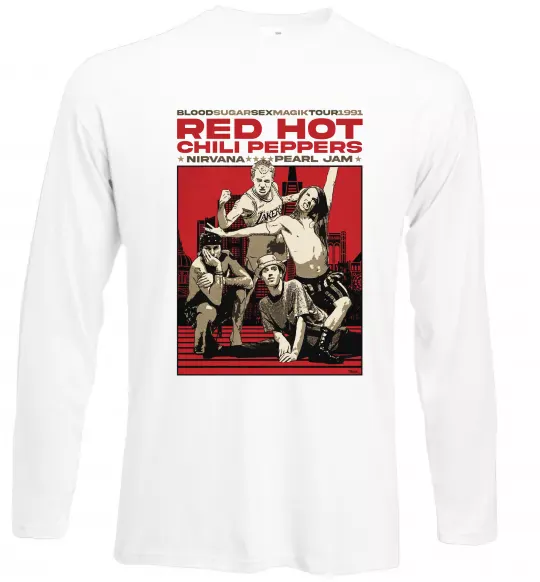 Лонгслив RHCP 1991 tour Белый фото