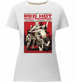 Женская премиум футболка RHCP 1991 tour