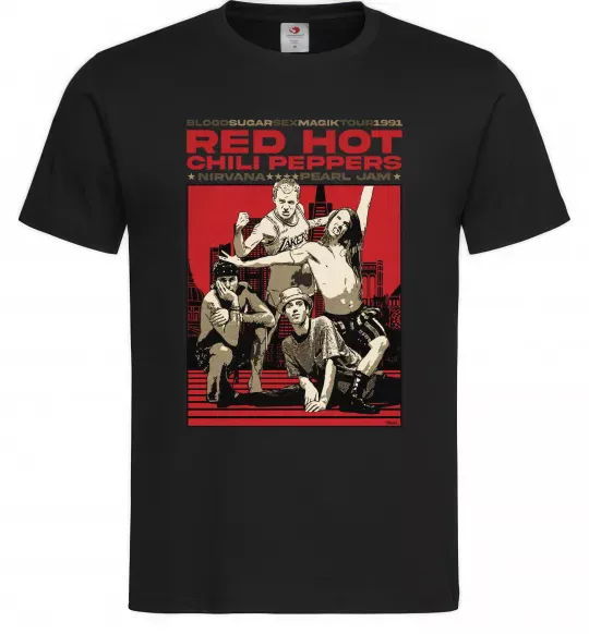 Мужская футболка RHCP 1991 tour Черный фото