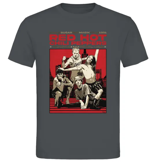 Мужская футболка RHCP 1991 tour Графит фото