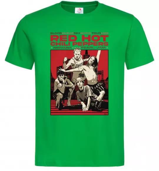 Мужская футболка RHCP 1991 tour Зеленый фото