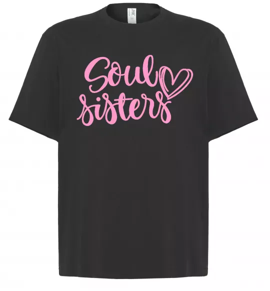 Футболка Оверсайз Soul sisters Черный фото