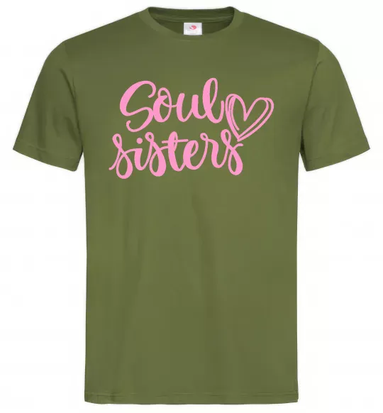 Чоловіча футболка Soul sisters Оливковий фото