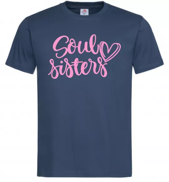 Чоловіча футболка Soul sisters Темно-синій фото
