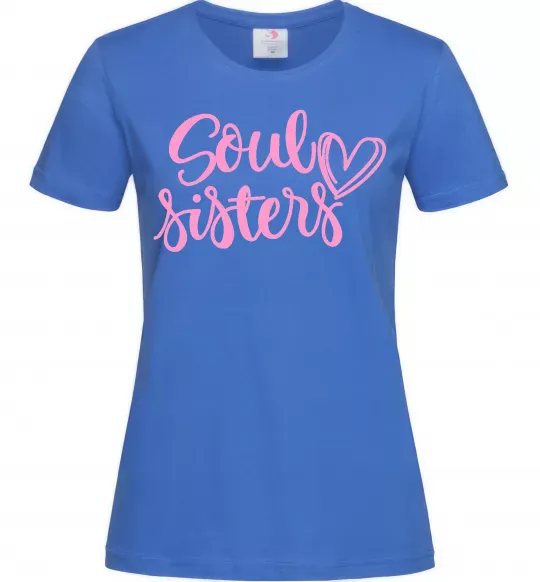 Женская футболка Soul sisters Ярко-синий фото