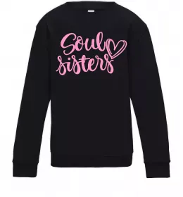 Детский Свитшот Soul sisters Черный фото