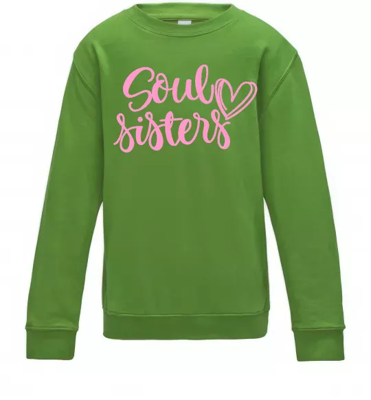 Дитячий світшот Soul sisters Лаймовий фото