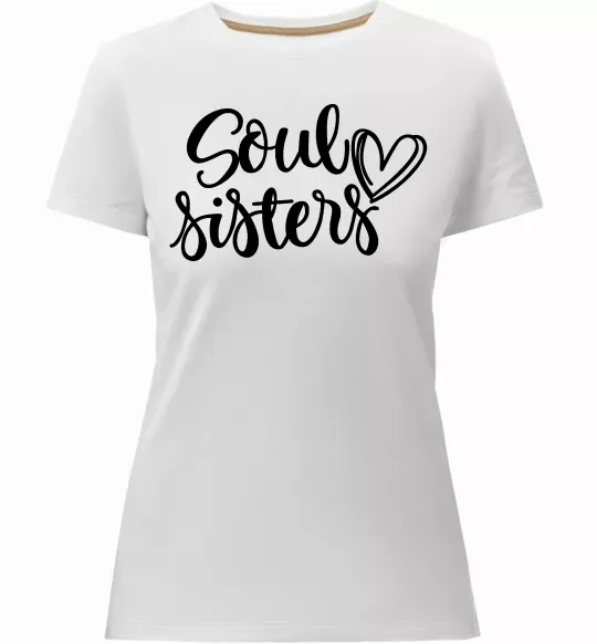 Женская премиум футболка Soul sisters Белый фото