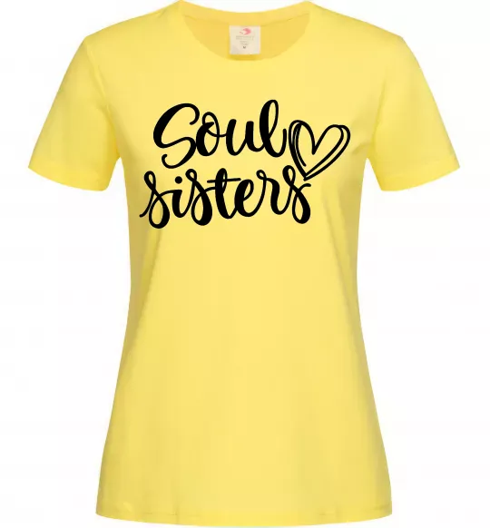 Женская футболка Soul sisters Лимонный фото