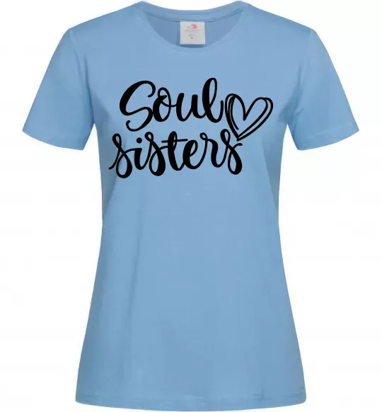 Женская футболка Soul sisters Голубой фото