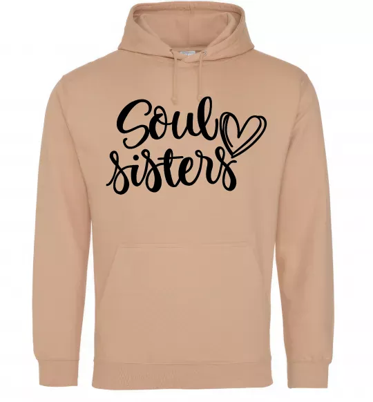 Женская толстовка (худи) Soul sisters Песочный фото