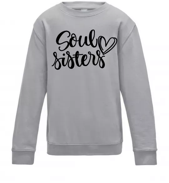 Дитячий світшот Soul sisters Сірий меланж фото
