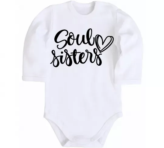 Дитячий бодік Soul sisters Білий фото