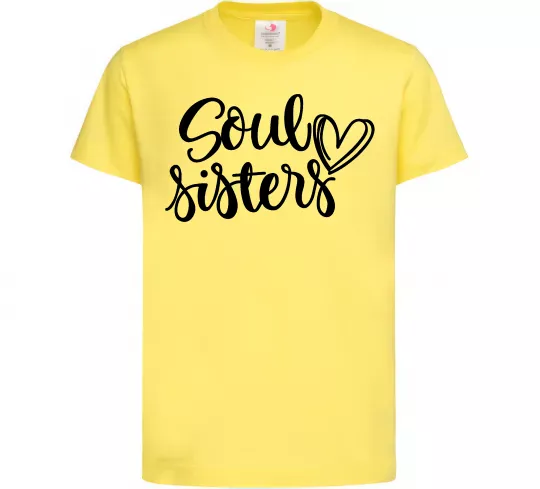 Детская футболка Soul sisters Лимонный фото