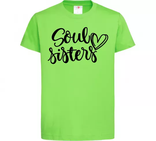 Детская футболка Soul sisters Лаймовый фото