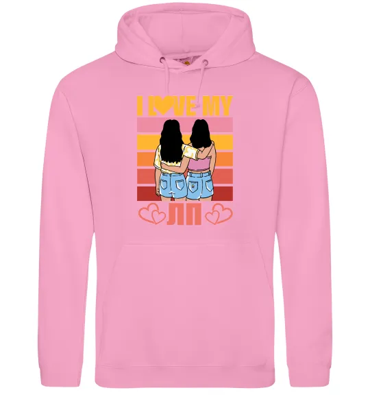 Женская толстовка (худи) I love my ЛП Розовый фото